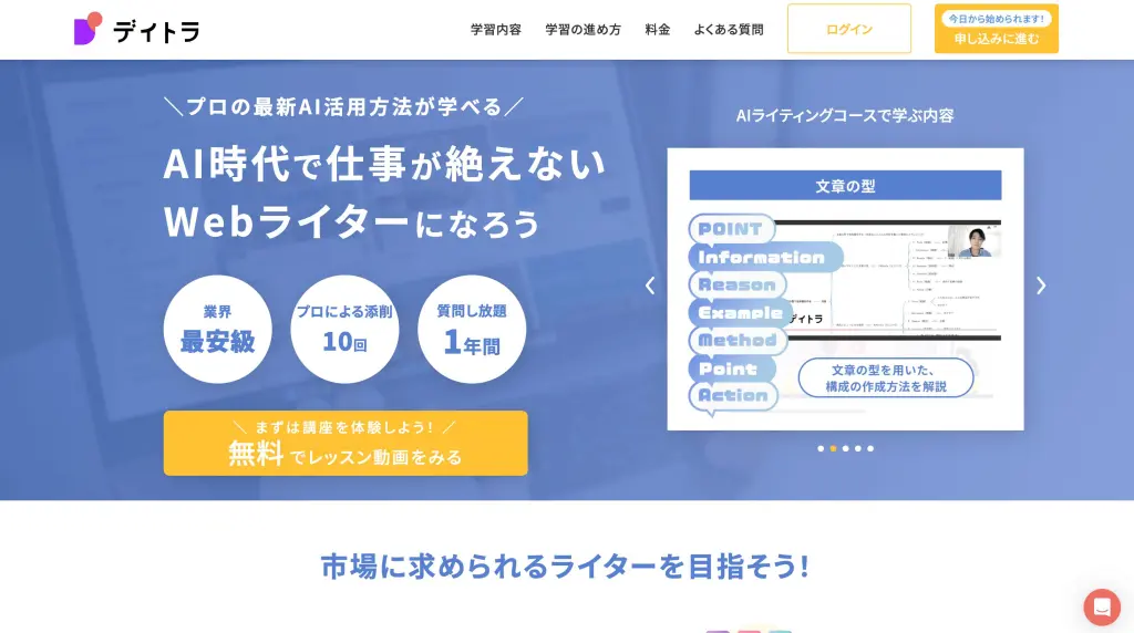 デイトラ AIライティングコース